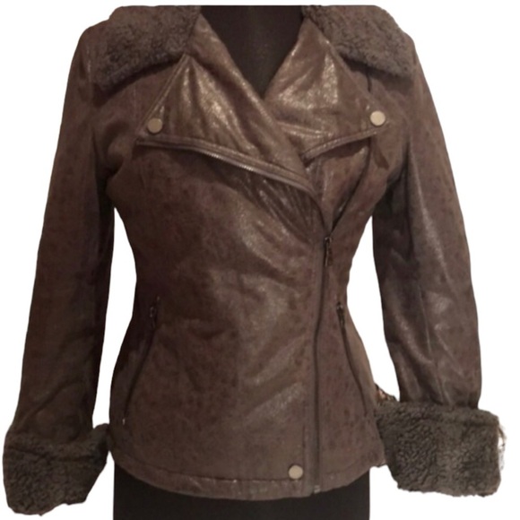 Tommy HILLFIGURE Gray faux Jacket - Picture 1 of 4